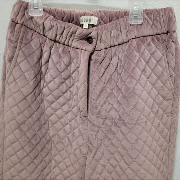 Ghospell Velour Quilted Joggers Pants Medium - Picture 2 of 8